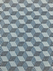 Geometro Coastal Bordeaux, Recycled Glass Tile
